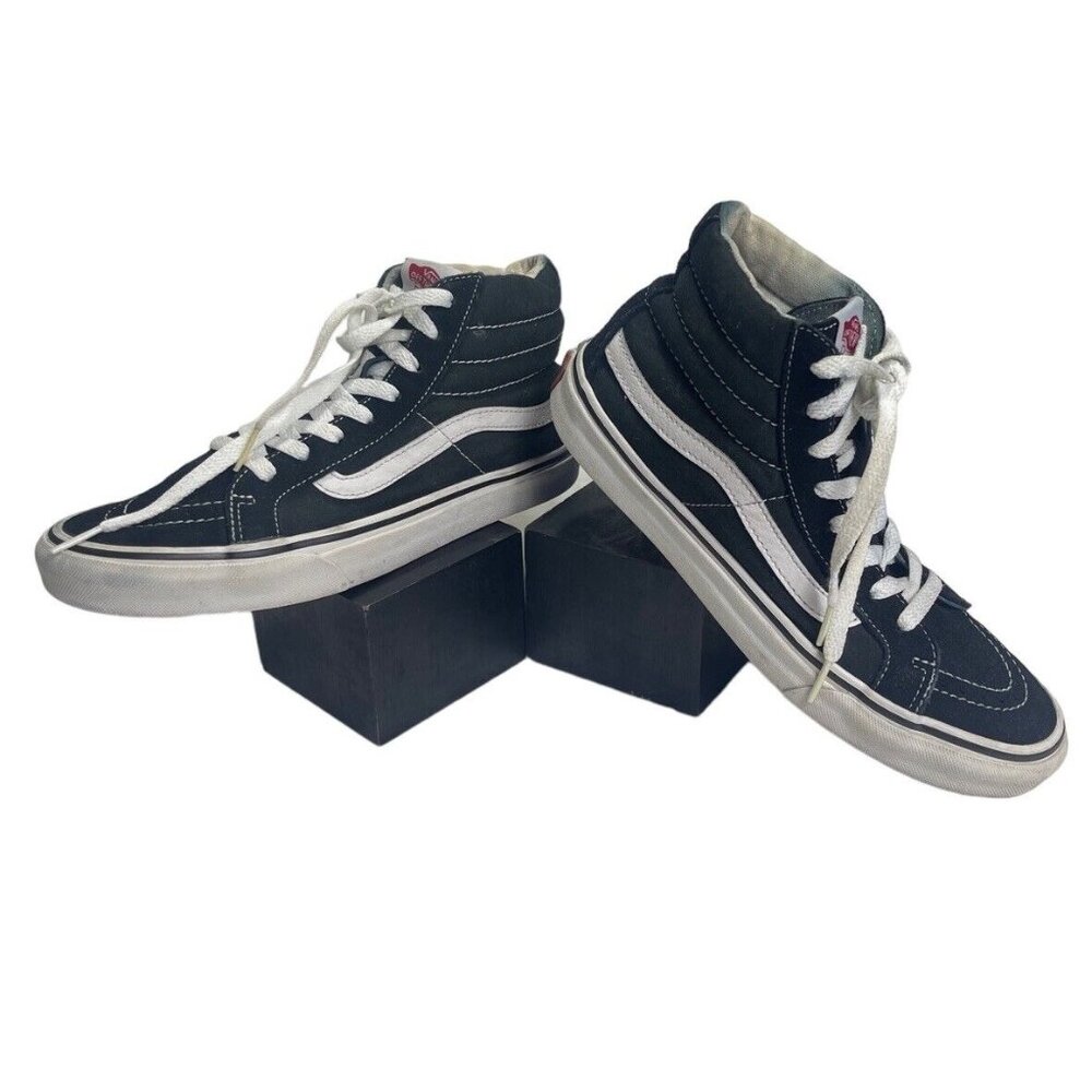 Vans Off The Wall Worlds Skateboard Shoes Hi Top Tie Dye Black/white Men 6.5 W 8